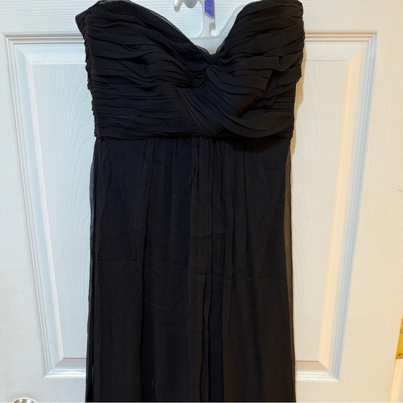 Amsale Black Ruched Sweetheart Gown worn once! offers welcome! - Picture 2 of 7